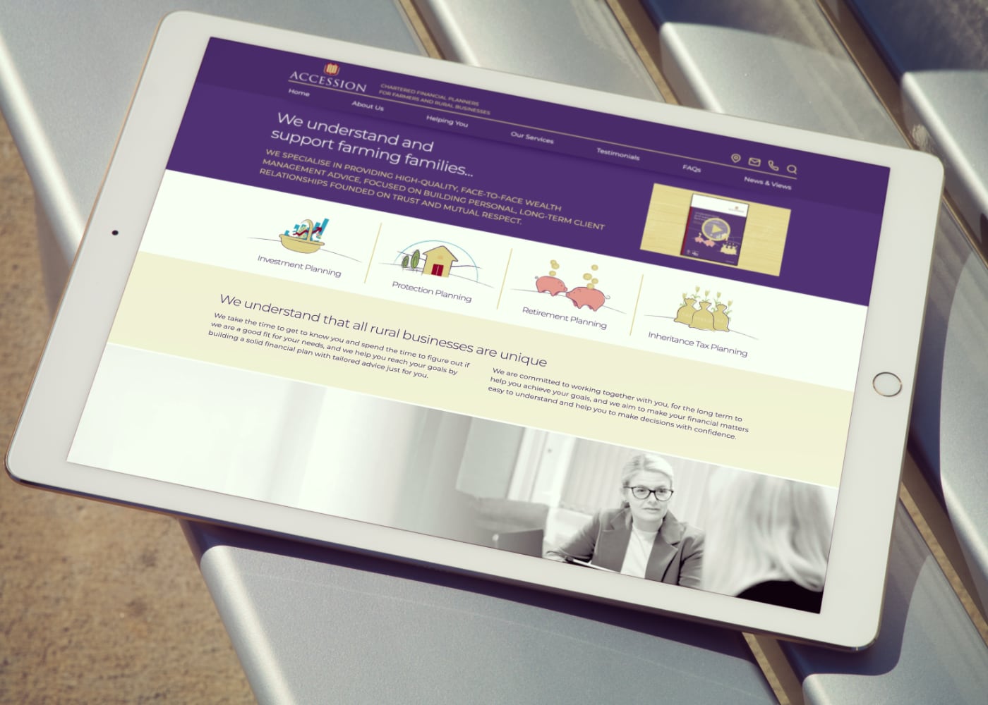Accession Financial Planning Branding and website development for financial planning experts, Accession - part of the St James’s Place family.
